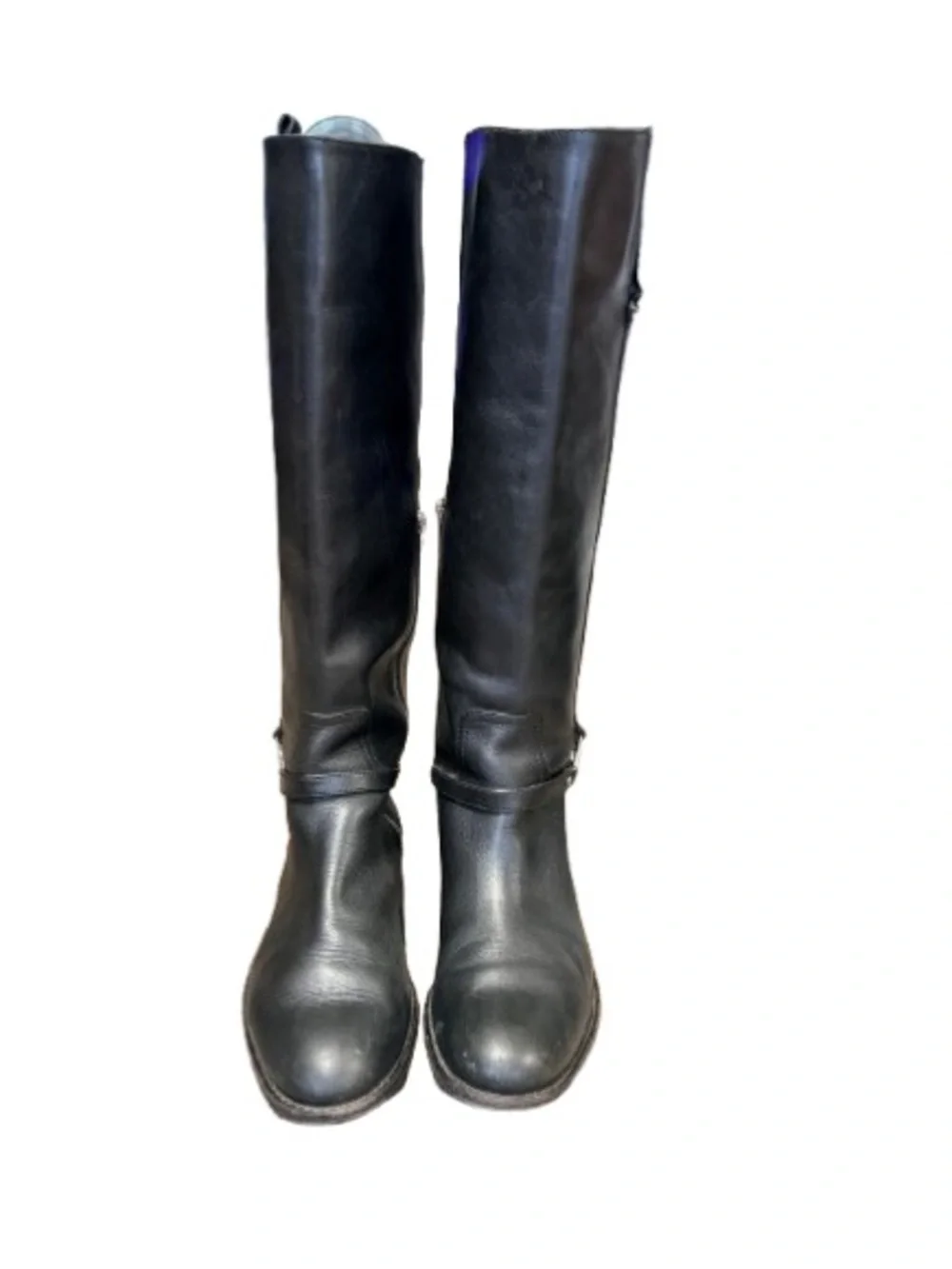 Coach Mulan Extended Calf Black Leather Knee-High Riding Boots Zip Women’s 6B